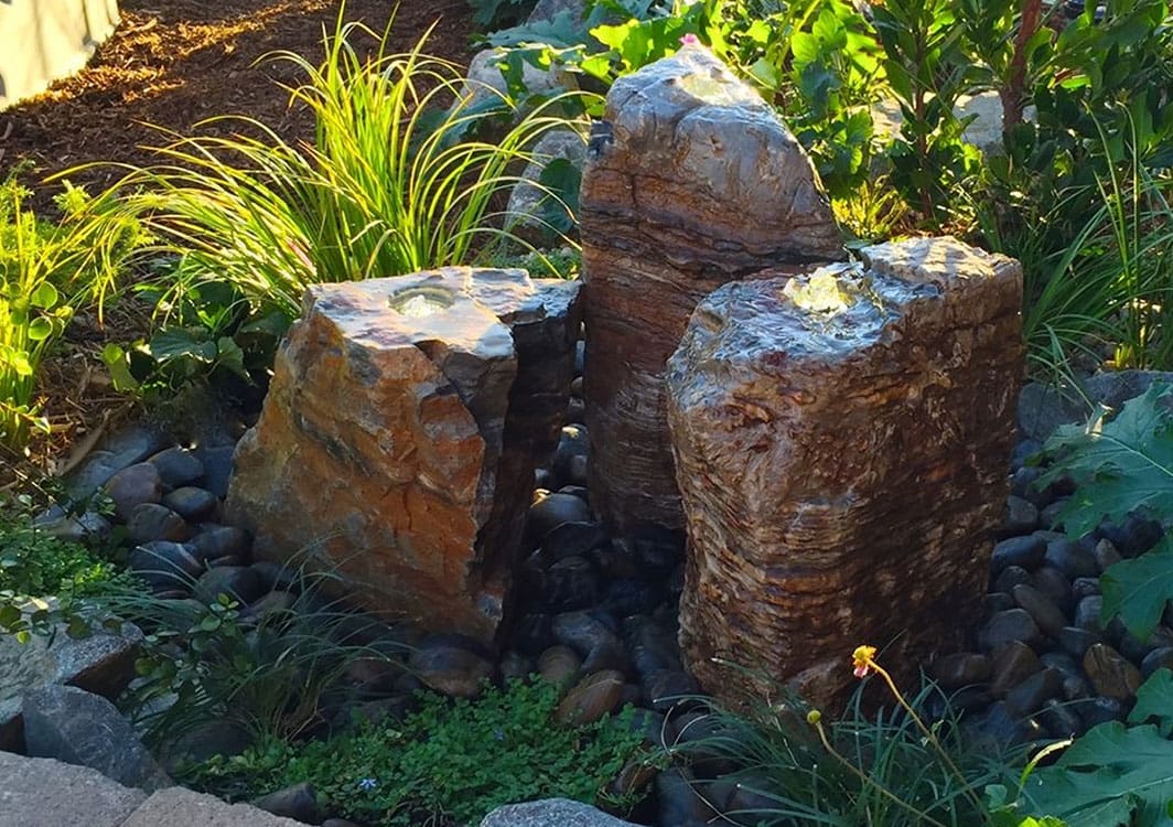 Fountainscape installed at a home entryway