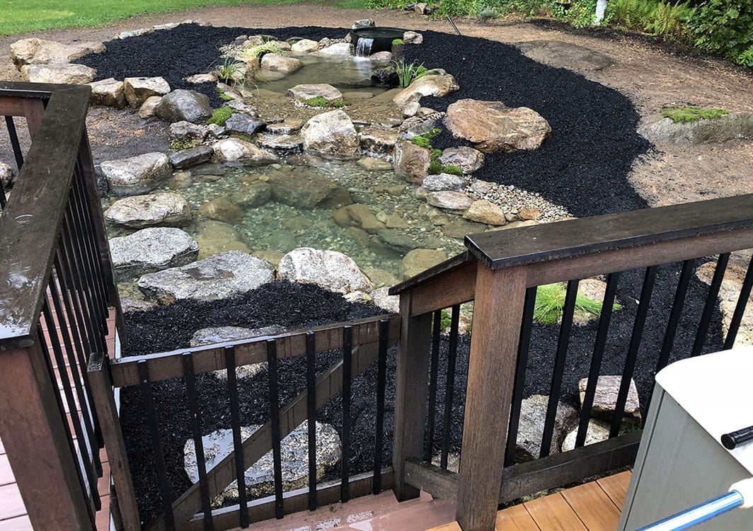 Deep koi zone excavated for winter fish safety