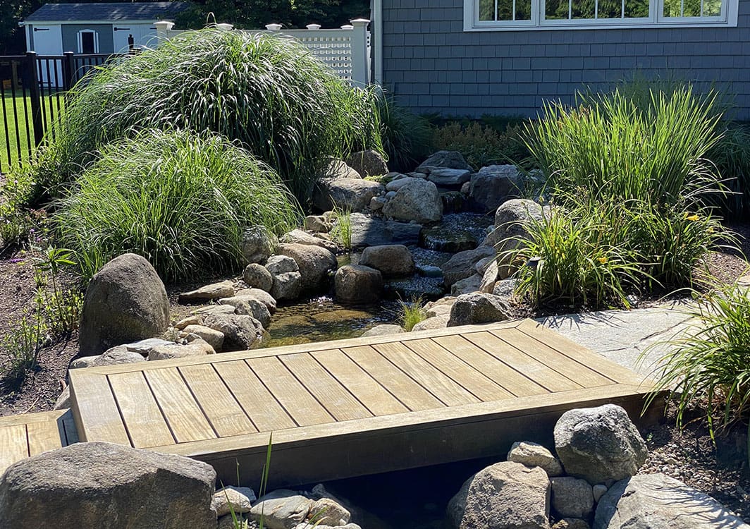 Pond renovated with a deeper koi zone